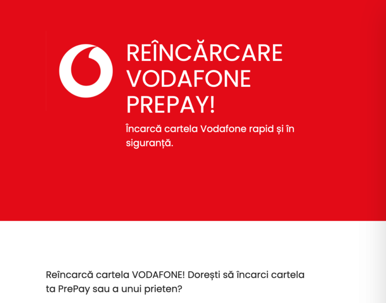 Reincarcare cartela Vodafone