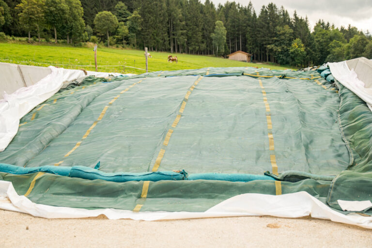 Feed,For,Cows,For,Winter,Covered,With,Tarpaulin