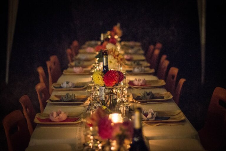 Photo Candlelit dinner