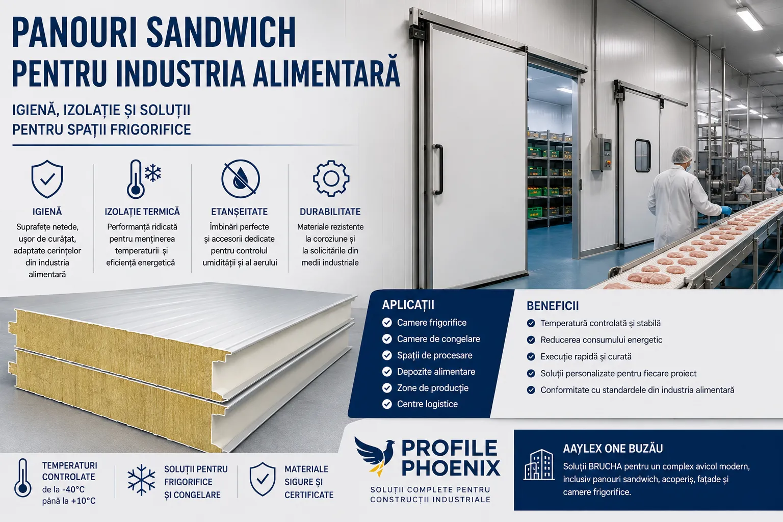Panouri sandwich pentru industria alimentară: igienă, izolație și soluții pentru spații frigorifice — Cluj Napoca NEWS